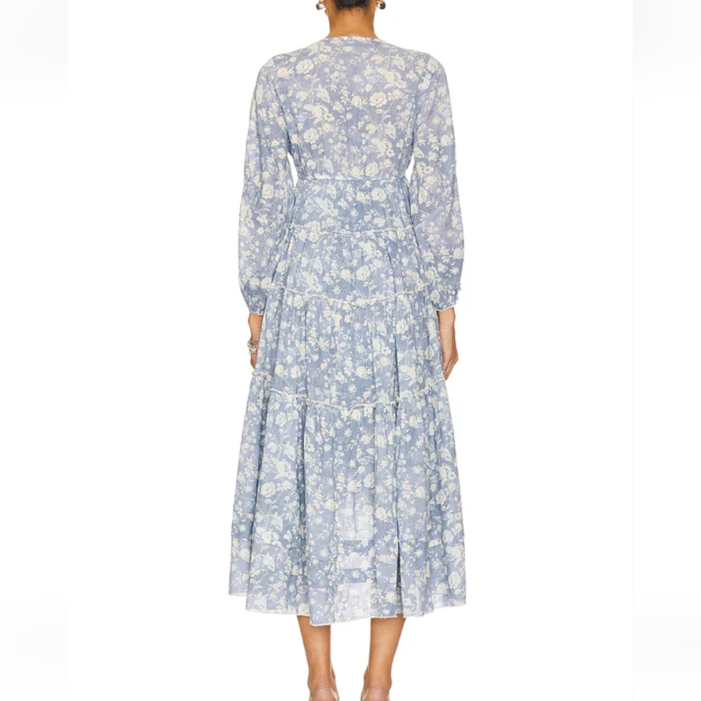 Free People Pappiet Midi Dress in Blue sz SML 💲ON SALE💲 - Picture 8 of 16